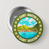 Saint Martin Ronde Button 7,6 Cm (Voorkant /achterkant)