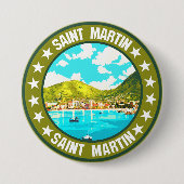 Saint Martin Ronde Button 7,6 Cm (Voorkant)