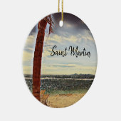 Saint Martin ST. Maarten Waterverf Art Keramisch Ornament (Rechts)