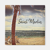 Saint Martin ST. Maarten Waterverf Art Magneet (Voorkant)