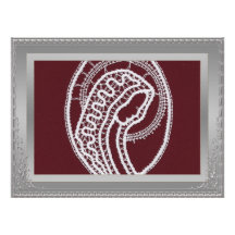 Saint Mary Elegant Silver Border lijst, aangepast
