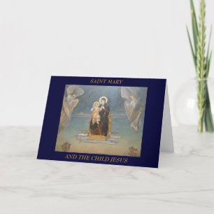SAINT MARY EN HET KIND JESUS FEESTDAGEN KAART