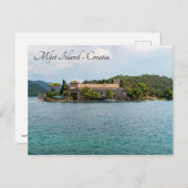 Saint Mary klooster op het eiland Mljet - Kroatië Briefkaart (Voorkant / Achterkant)