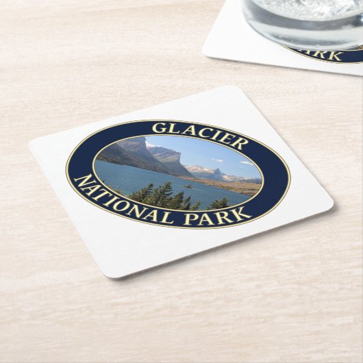 Saint Mary Lake at Glacier National Park Kartonnen Onderzetters (Schuin)
