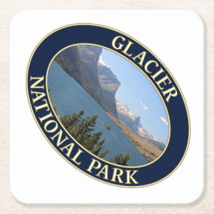 Saint Mary Lake at Glacier National Park Kartonnen Onderzetters