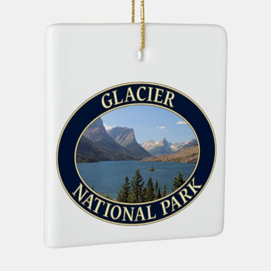 Saint Mary Lake at Glacier National Park Keramisch Ornament (Rechts)