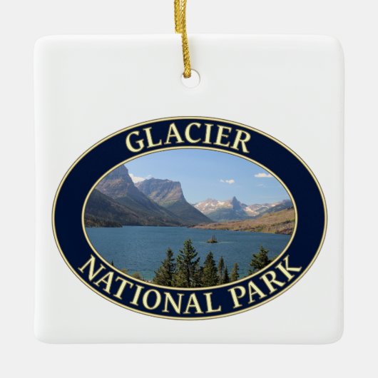 Saint Mary Lake at Glacier National Park Keramisch Ornament (Voorkant)