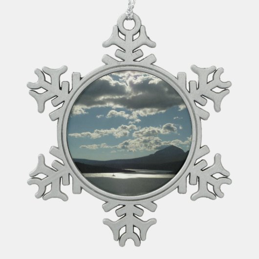 Saint Mary Lake I in Glacier National Park Tin Sneeuwvlok Ornament (Voorkant)