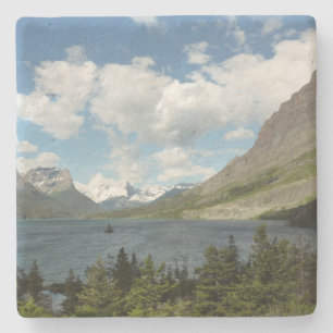 Saint Mary Lake II in Glacier National Park Stenen Onderzetter