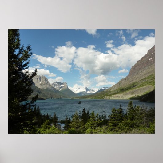 Saint Mary Lake II in het Nationaal Park Glacier Poster (Voorkant)