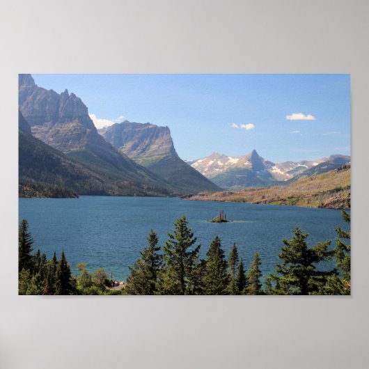 Saint Mary Lake in Glacier National Park Poster (Voorkant)