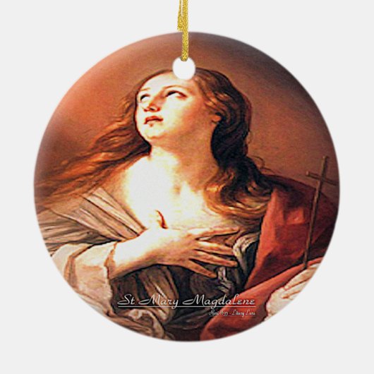 Saint Mary Magdalen Keramisch Ornament (Achterkant)