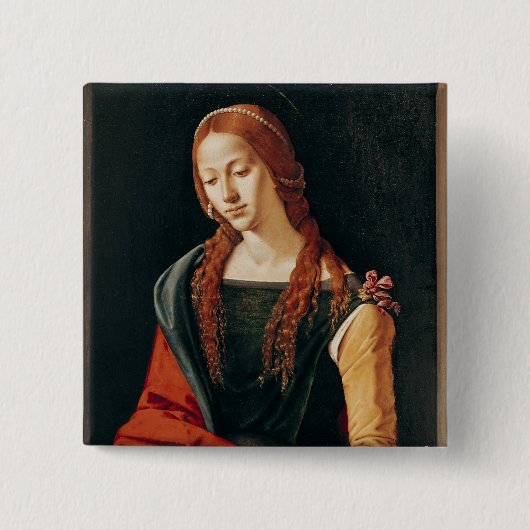 Saint Mary Magdalene, 1500-10 Vierkante Button 5,1 Cm (Voorkant)
