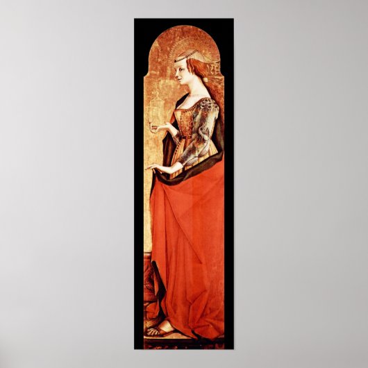 SAINT MARY MAGDALENE 2 Gold, rood, zwart Poster (Voorkant)