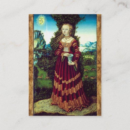 SAINT MARY MAGDALENE, Antiek perkament Visitekaartje (Achterkant)