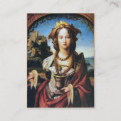 SAINT MARY MAGDALENE, Antiek perkament Visitekaartje (Achterkant)