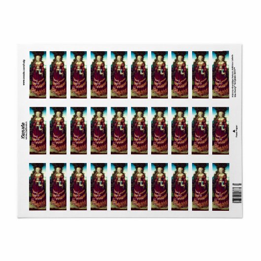 SAINT MARY MAGDALENE, bruin perkament Etiket (Full Sheet)