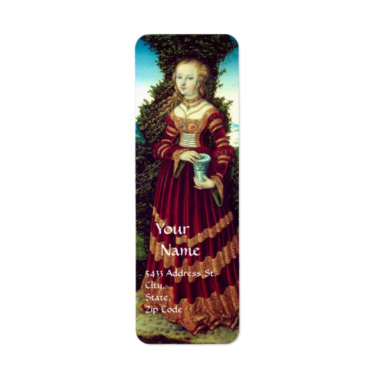 SAINT MARY MAGDALENE, bruin perkament Etiket (Voorkant)