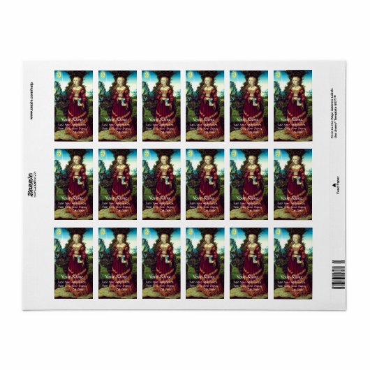 SAINT MARY MAGDALENE, bruin perkament Etiket (Full Sheet)