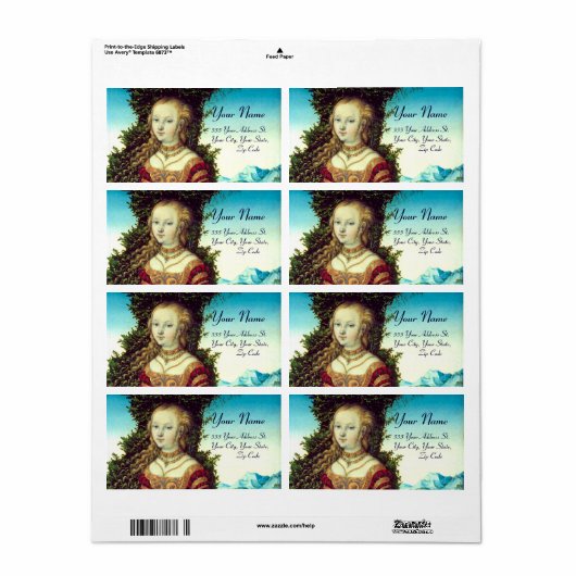 SAINT MARY MAGDALENE, bruin perkament Etiket (Full Sheet)