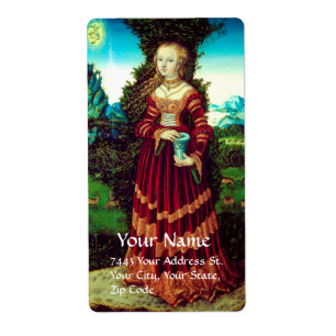 SAINT MARY MAGDALENE, bruin perkament Etiket