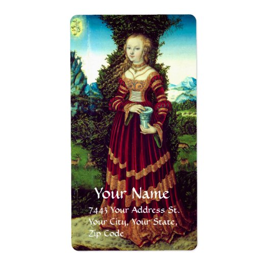 SAINT MARY MAGDALENE, bruin perkament Etiket (Voorkant)