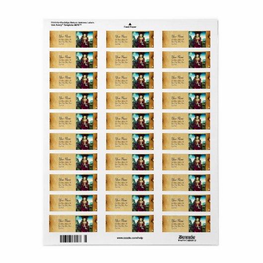 SAINT MARY MAGDALENE, bruin perkament Etiket (Full Sheet)