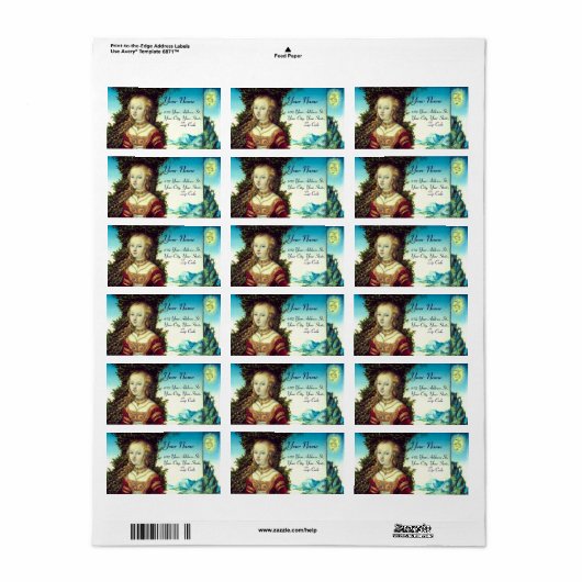 SAINT MARY MAGDALENE, bruin perkament Etiket (Full Sheet)