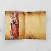 SAINT MARY MAGDALENE, bruin perkament Feestdagen Kaart (Binnen)