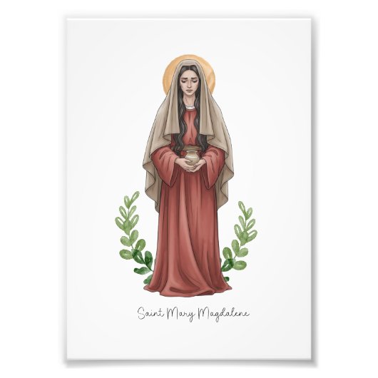 Saint Mary Magdalene, Catholic Saint Print Foto Afdruk (Voorkant)