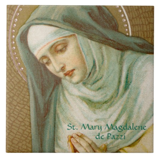 Saint Mary Magdalene de Pazzi (JM 45) Tegeltje (Voorkant)