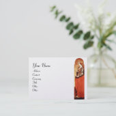 SAINT MARY MAGDALENE Gold, rood, wit papier Visitekaartje (Staand voorkant)
