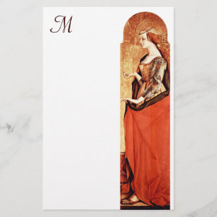 SAINT MARY MAGDALENE MONOGRAM Gold, rood, wit Briefpapier