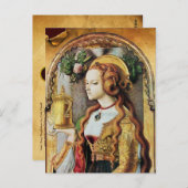 SAINT MARY MAGDALENE Parchment Briefkaart (Voorkant / Achterkant)