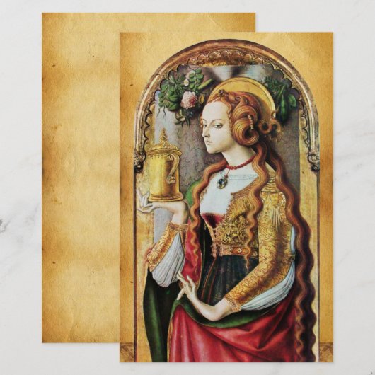SAINT MARY MAGDALENE PARCHMENT BRIEFPAPIER (Voorkant / Achterkant)