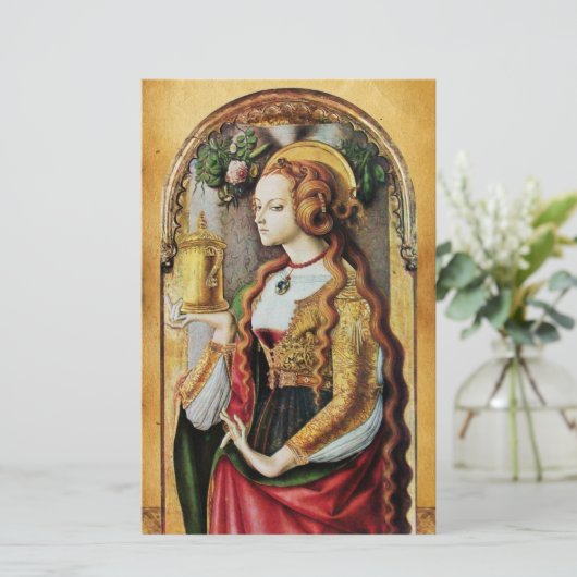 SAINT MARY MAGDALENE PARCHMENT BRIEFPAPIER (Staand voorkant)