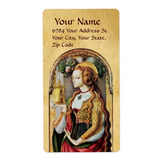 SAINT MARY MAGDALENE Parchment Etiket (Voorkant)