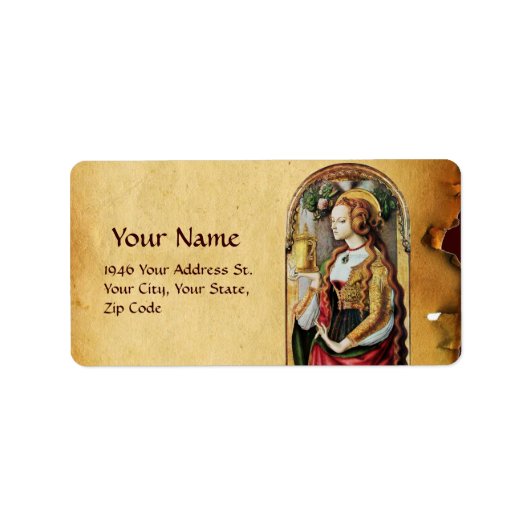 SAINT MARY MAGDALENE Parchment Etiket (Voorkant)