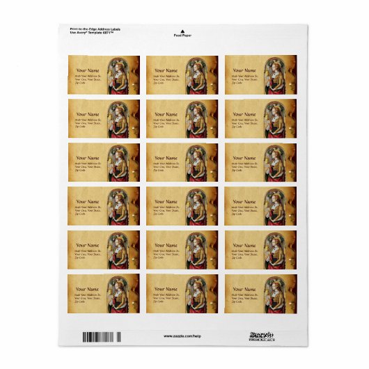 SAINT MARY MAGDALENE Parchment Etiket (Full Sheet)
