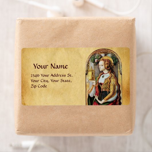 SAINT MARY MAGDALENE Parchment Etiket (Insitu)