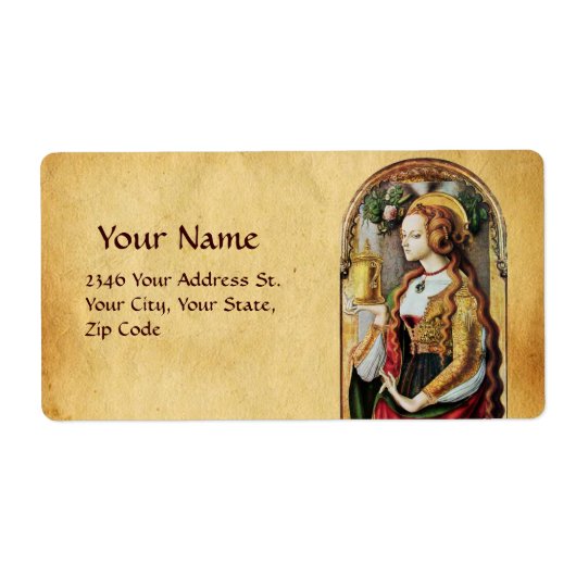 SAINT MARY MAGDALENE Parchment Etiket (Voorkant)