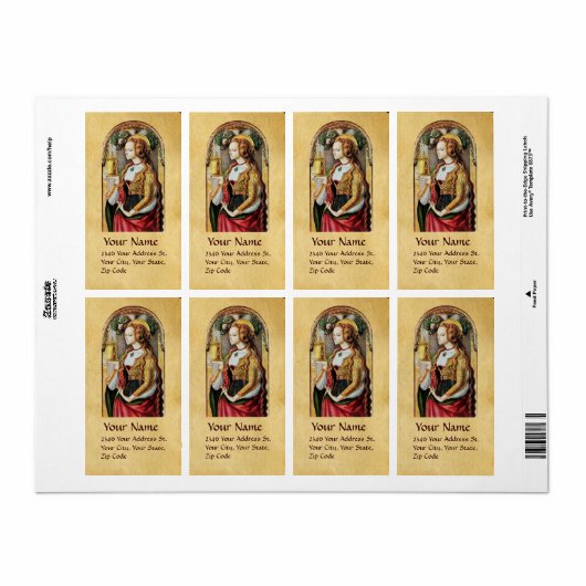 SAINT MARY MAGDALENE Parchment Etiket (Full Sheet)