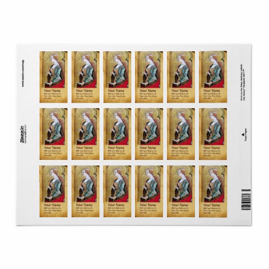 SAINT MARY MAGDALENE Parchment Etiket (Full Sheet)