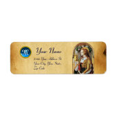 SAINT MARY MAGDALENE Parchment Gemstone Monogram Etiket (Voorkant)