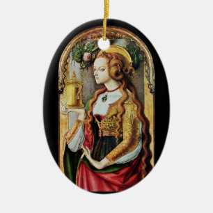 SAINT MARY MAGDALENE , Parchment Keramisch Ornament