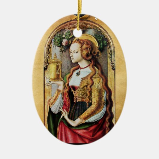 SAINT MARY MAGDALENE , Parchment Keramisch Ornament (Voorkant)