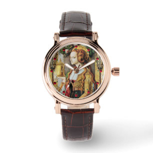 SAINT MARY MAGDALENE Pink Gemstone Wrist Watch Horloge