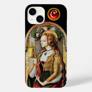 SAINT MARY MAGDALENE Ruby Gem Monogram, zwart Case-Mate iPhone Case