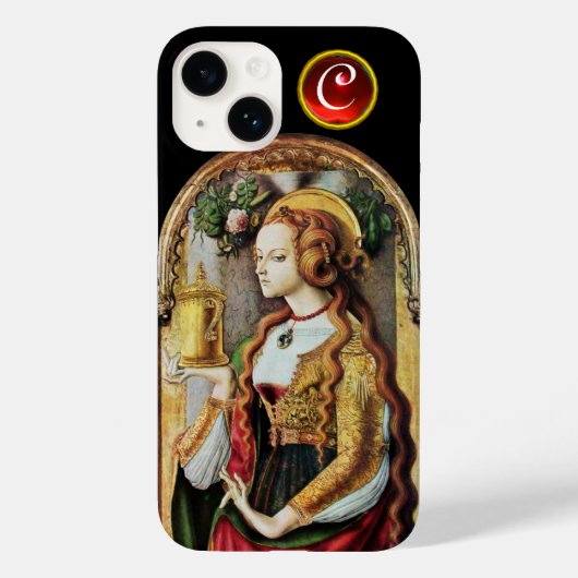 SAINT MARY MAGDALENE Ruby Gem Monogram, zwart Case-Mate iPhone Case (Achterkant)