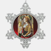 SAINT MARY MAGDALENE TIN SNEEUWVLOK ORNAMENT (Voorkant)